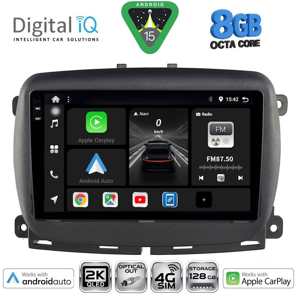 Βλησαρούλης Car Center - DIGITAL IQ BXK 20131_CPAA (9inc) MULTIMEDIA TABLET for FIAT 500 mod. 2016>