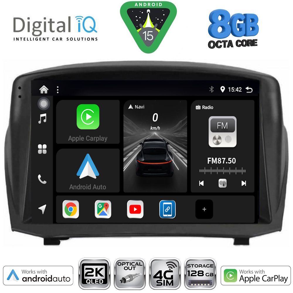 Βλησαρούλης Car Center - DIGITAL IQ BXK 20154B_CPAA (9inc) MULTIMEDIA TABLET for FORD FIESTA mod. 2008-2017