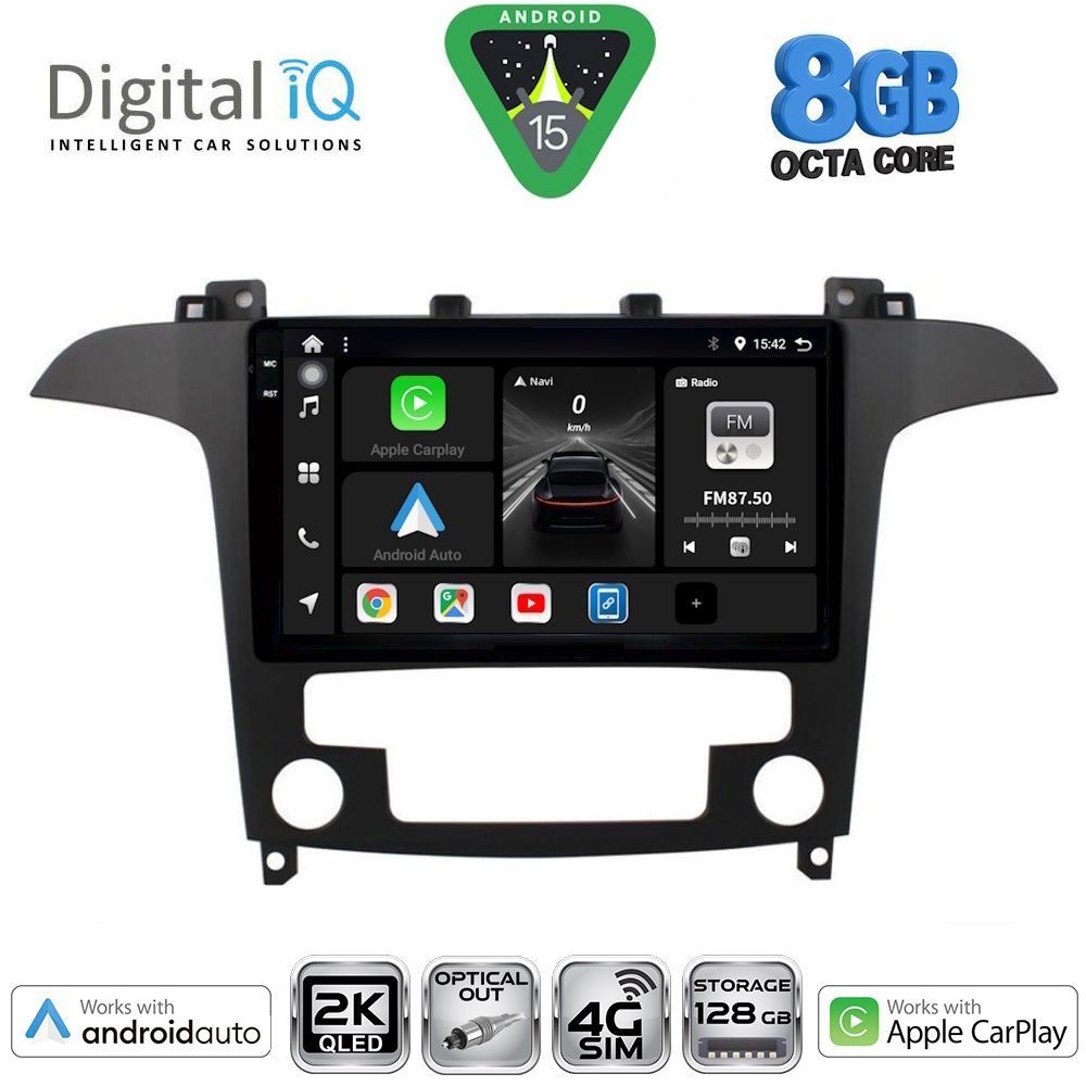 Βλησαρούλης Car Center - DIGITAL IQ BXK 20175_CPAA CLIMA (9inc) MULTIMEDIA TABLET for FORD SMAX mod. 2006-2014