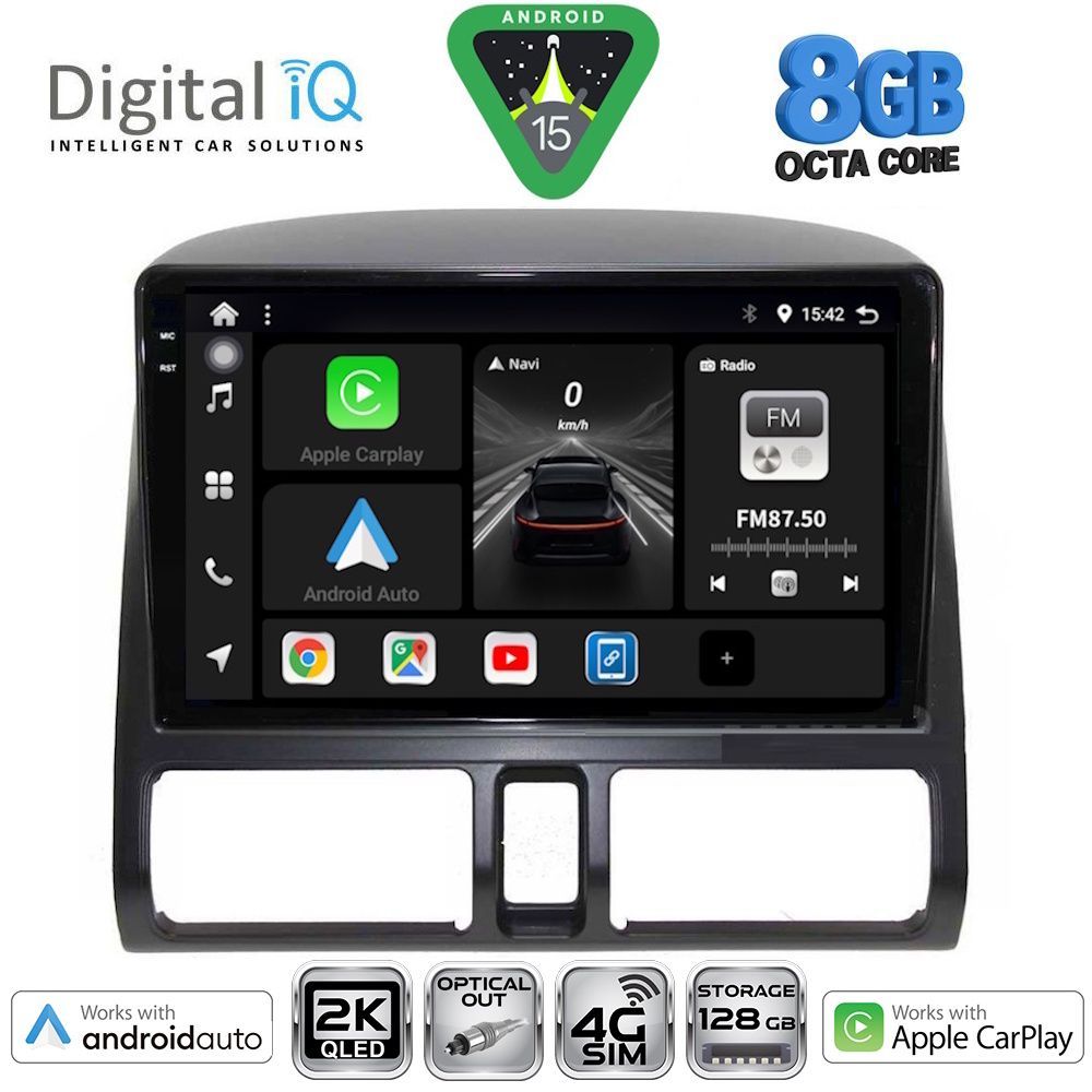 Βλησαρούλης Car Center - DIGITAL IQ BXK 20196_CPAA CLIMA (9inc) MULTIMEDIA TABLET for HONDA CRV mod. 1996-2006