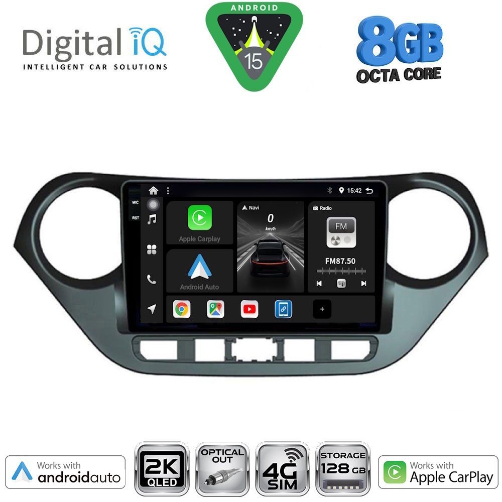 Βλησαρούλης Car Center - DIGITAL IQ BXK 20224_CPAA (9inc) MULTIMEDIA TABLET for HYUNDAI i10 mod. 2014-2020