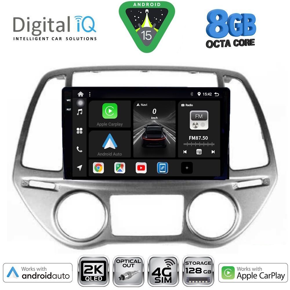 Βλησαρούλης Car Center - DIGITAL IQ BXK 20227_CPAA CLIMA (9inc) MULTIMEDIA TABLET for HYUNDAI i20 mod. 2008-2012