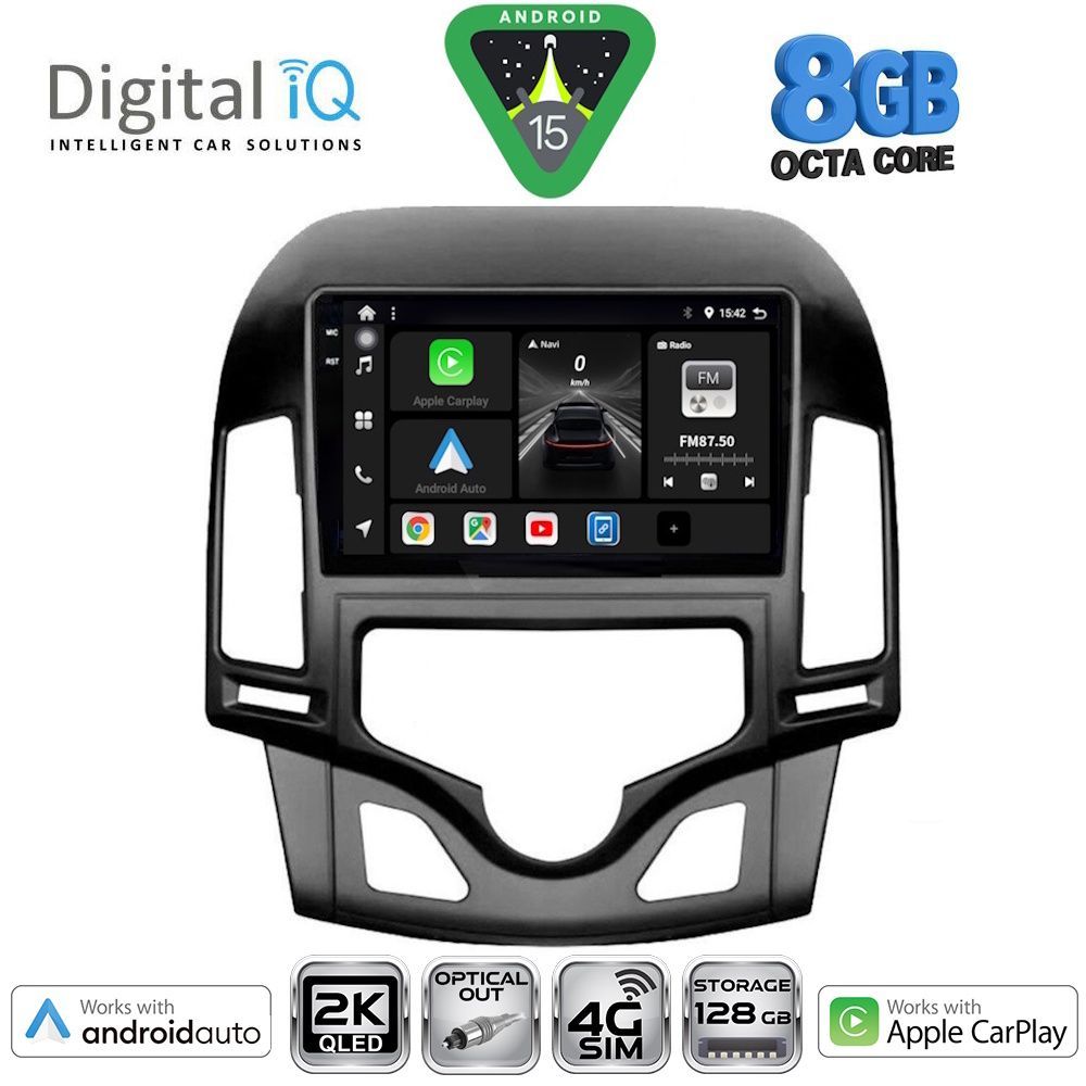 Βλησαρούλης Car Center - DIGITAL IQ BXK 20231_CPAA CLIMA (9inc) MULTIMEDIA TABLET for HYUNDAI i30 mod. 2007-2012
