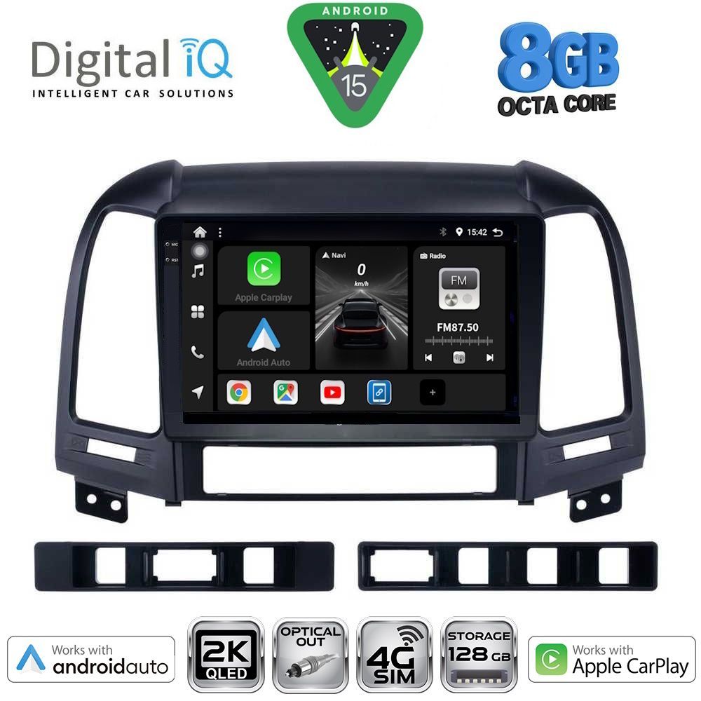 Βλησαρούλης Car Center - DIGITAL IQ BXK 20239_CPAA (9inc) MULTIMEDIA TABLET for HYUNDAI SANTA FE  mod. 2005-2013