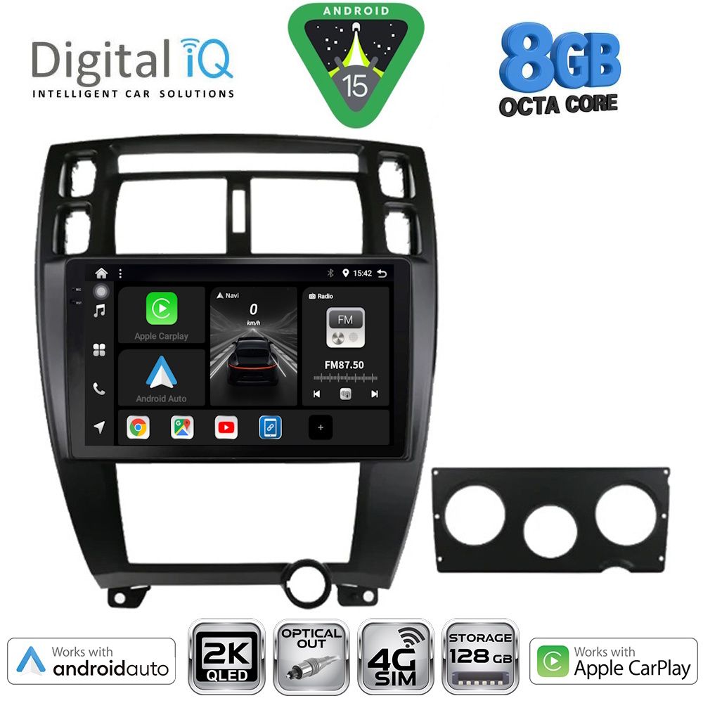 Βλησαρούλης Car Center - DIGITAL IQ BXK 20241BL_CPAA (10inc) MULTIMEDIA TABLET for HYUNDAI TUCSON mod. 2004-2010 (BLACK)