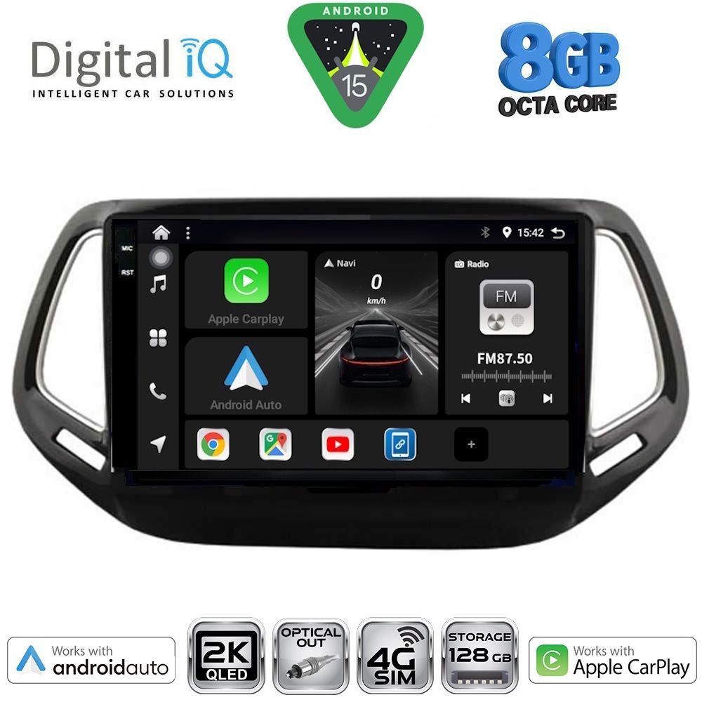 Βλησαρούλης Car Center - DIGITAL IQ BXK 20278_CPAA (10inc) MULTIMEDIA TABLET for JEEP COMPASS mod. 2016-2021