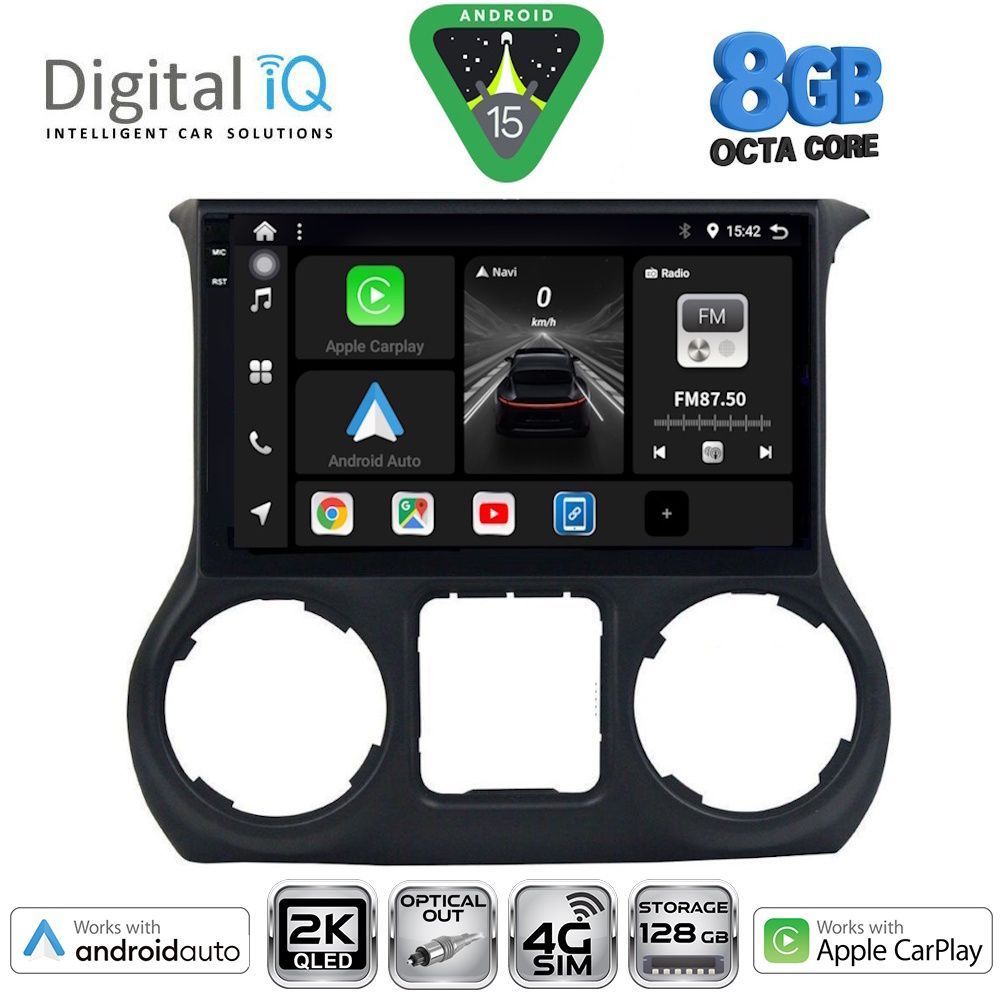Βλησαρούλης Car Center - DIGITAL IQ BXK 20296_CPAA (10inc) MULTIMEDIA TABLET for JEEP WRANGLER  mod. 2014-2017