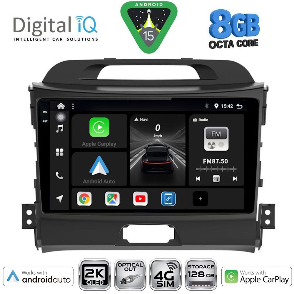 Βλησαρούλης Car Center - DIGITAL IQ BXK 20325_CPAA (9inc) MULTIMEDIA TABLET for KIA SPORTAGE mod. 2010-2015