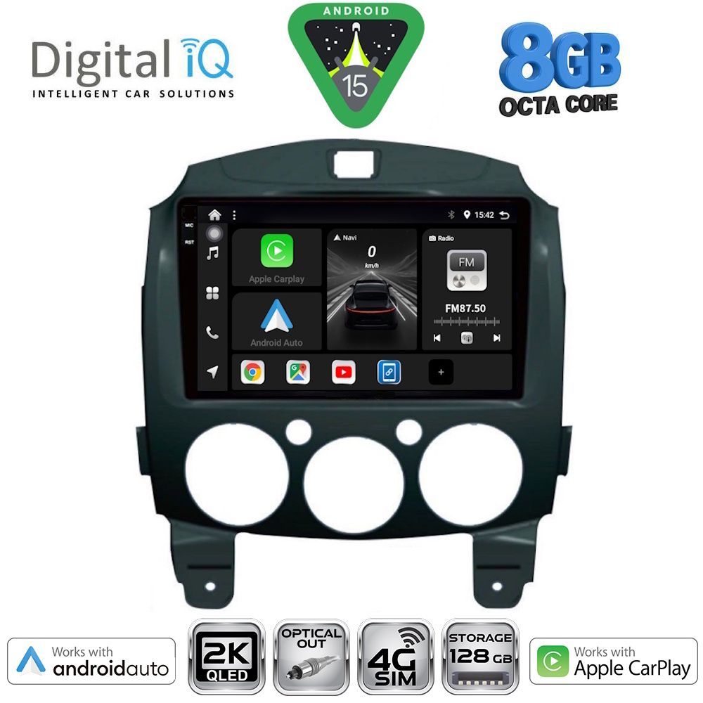 Βλησαρούλης Car Center - DIGITAL IQ BXK 20361_CPAA (9inc) MULTIMEDIA TABLET for MAZDA 2  mod. 2007-2014