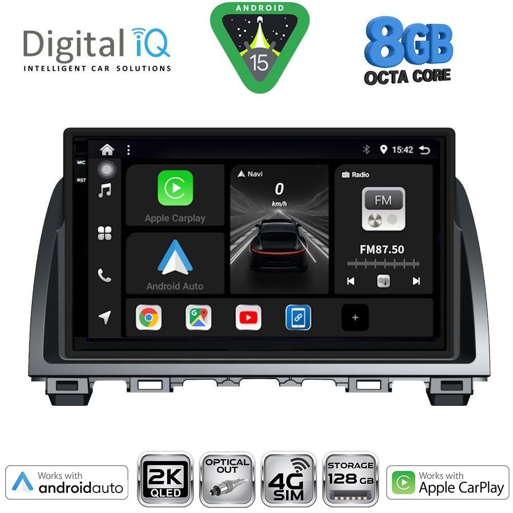 Βλησαρούλης Car Center - DIGITAL IQ BXK 20378_CPAA (9inc) MULTIMEDIA TABLET for MAZDA 6 mod. 2012-2017