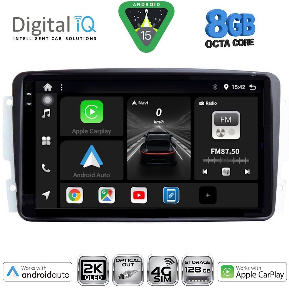 Βλησαρούλης Car Center - DIGITAL IQ BXK 20401_CPAA (9inc) MULTIMEDIA TABLET for MERCEDES CLK (W209) mod. 2000-2004
