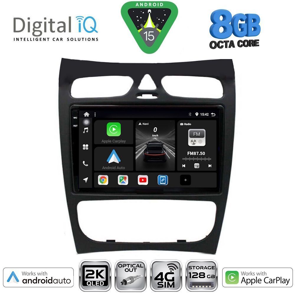 Βλησαρούλης Car Center - DIGITAL IQ BXK 20406_CPAA (9inc) MULTIMEDIA TABLET for MERCEDES CLK (W209) mod. 2000-2004