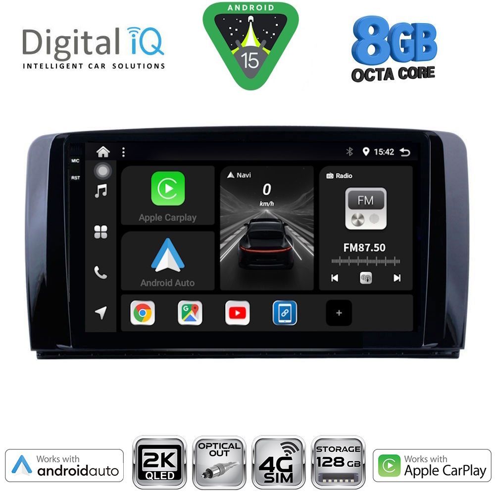 Βλησαρούλης Car Center - DIGITAL IQ BXK 20422_CPAA (9inc) MULTIMEDIA TABLET for MERCEDES R (W251) mod. 2006-2015