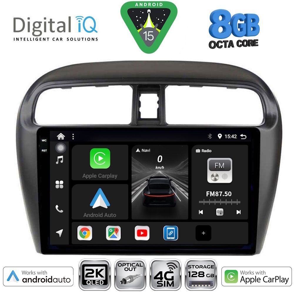 Βλησαρούλης Car Center - DIGITAL IQ BXK 20448_CPAA (9inc) MULTIMEDIA TABLET for MITSUBISHI SPACESTAR mod. 2013-2020