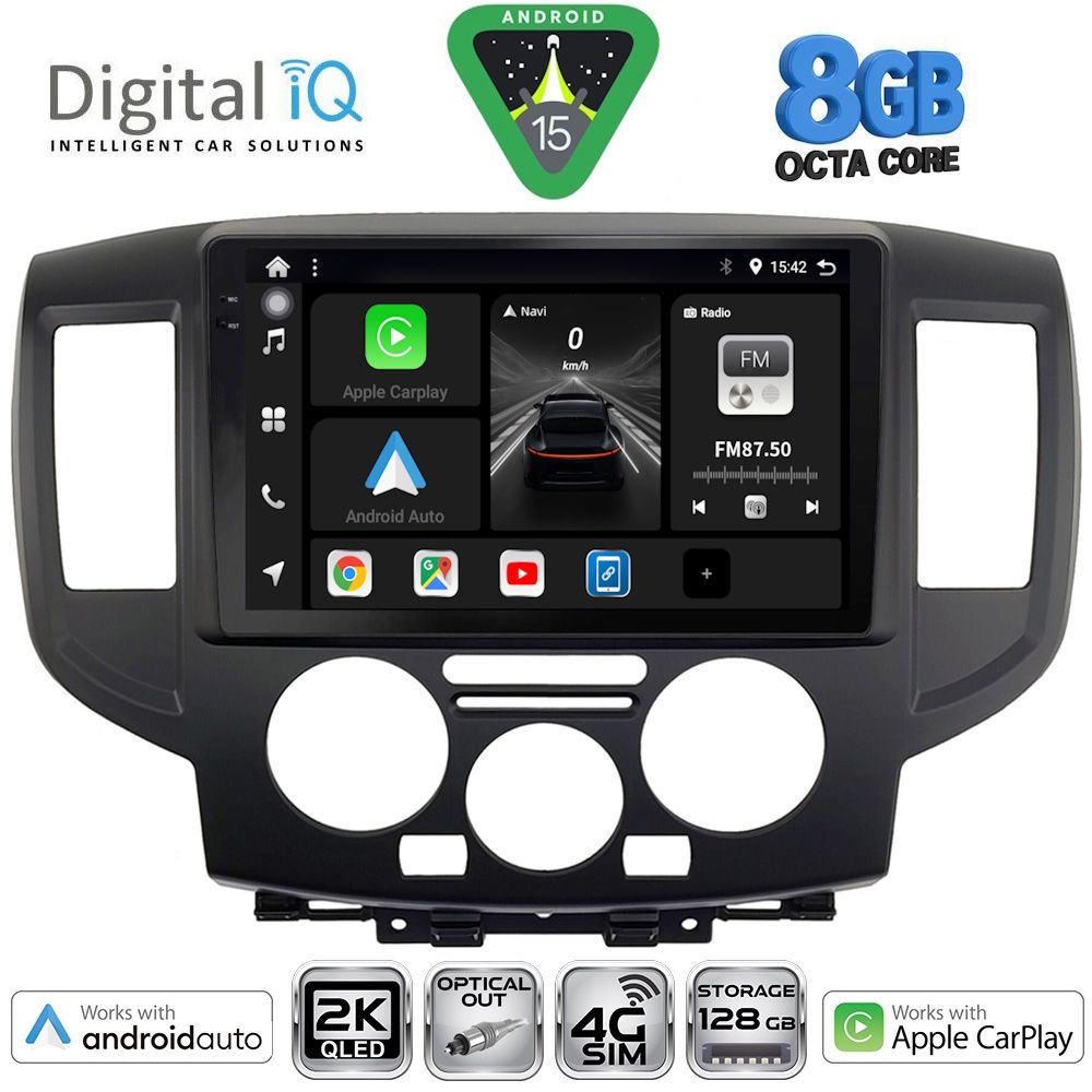 Βλησαρούλης Car Center - DIGITAL IQ BXK 20458BL_CPAA (9inc) MULTIMEDIA TABLET for NISSAN NV 200 mod. 2009> (BLACK)