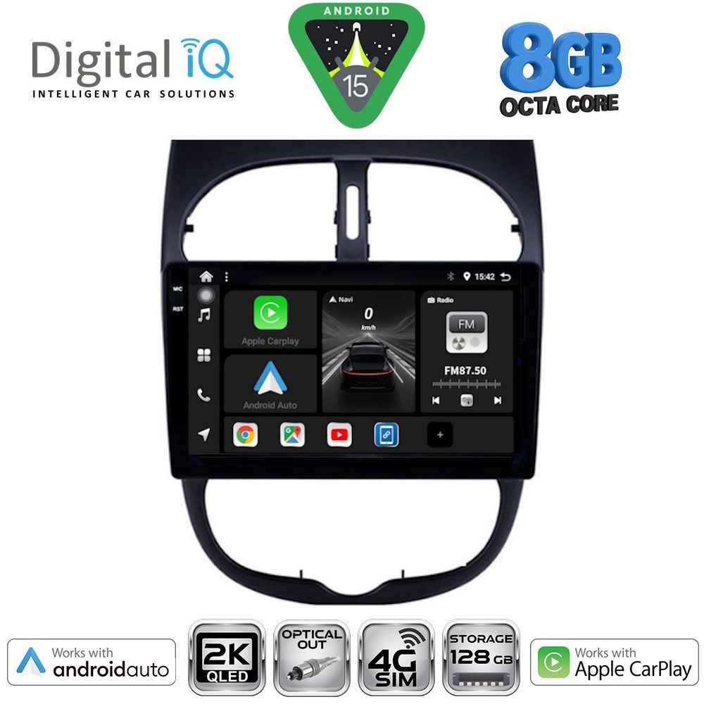Βλησαρούλης Car Center - DIGITAL IQ BXK 20506_CPAA (9inc) MULTIMEDIA TABLET for PEUGEOT 206 mod. 1998-2006