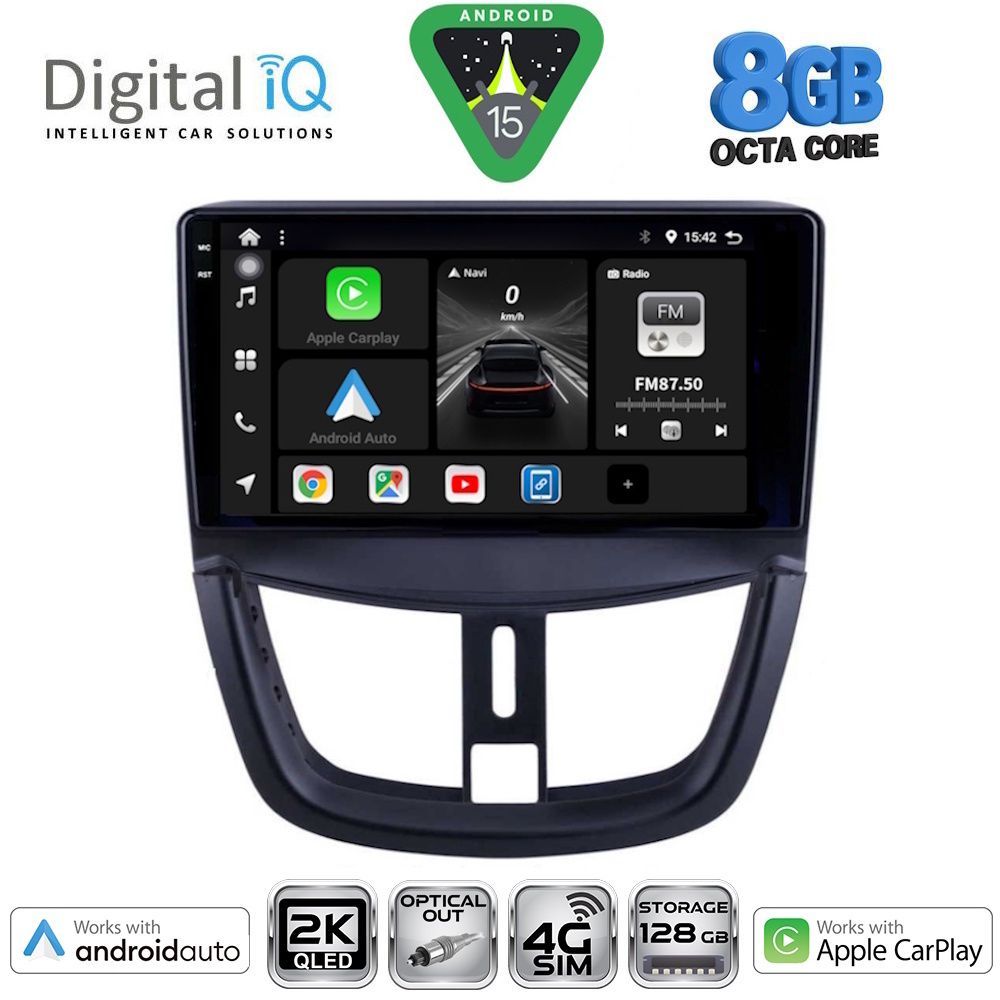Βλησαρούλης Car Center - DIGITAL IQ BXK 20507_CPAA (9inc) MULTIMEDIA TABLET for PEUGEOT 207 mod. 2007>