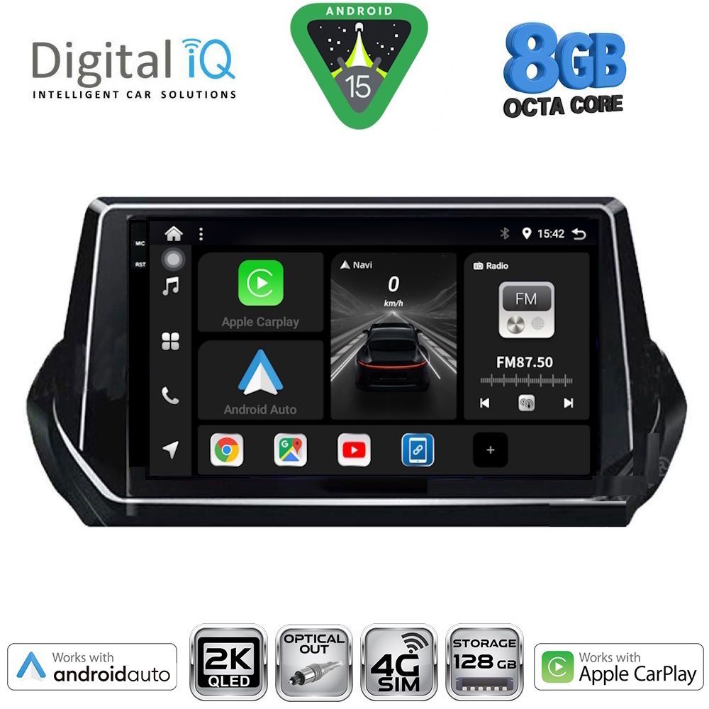 Βλησαρούλης Car Center - DIGITAL IQ BXK 20509_CPAA (9inc) MULTIMEDIA TABLET for PEUGEOT 208 – 2008 mod. 2021>