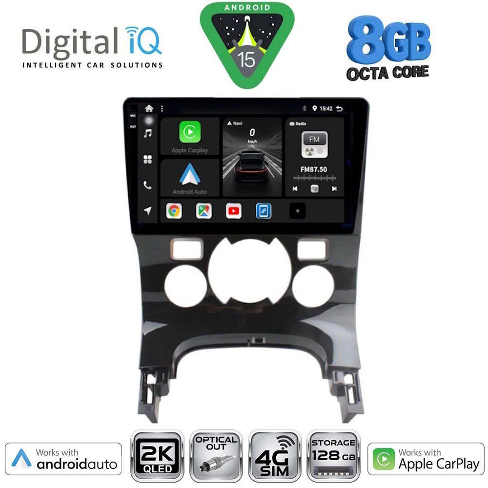 Βλησαρούλης Car Center - DIGITAL IQ BXK 20515_CPAA CLIMA (9inc) MULTIMEDIA TABLET for PEUGEOT 3008 mod. 2008-2016 με CLIMA