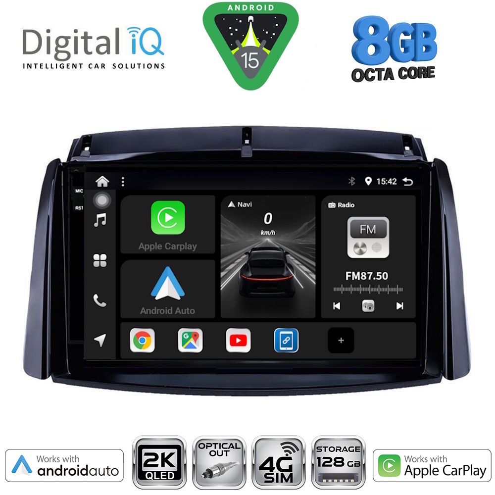 Βλησαρούλης Car Center - DIGITAL IQ BXK 20551_CPAA (9inc) MULTIMEDIA TABLET for RENAULT KOLEOS mod. 2006-2016
