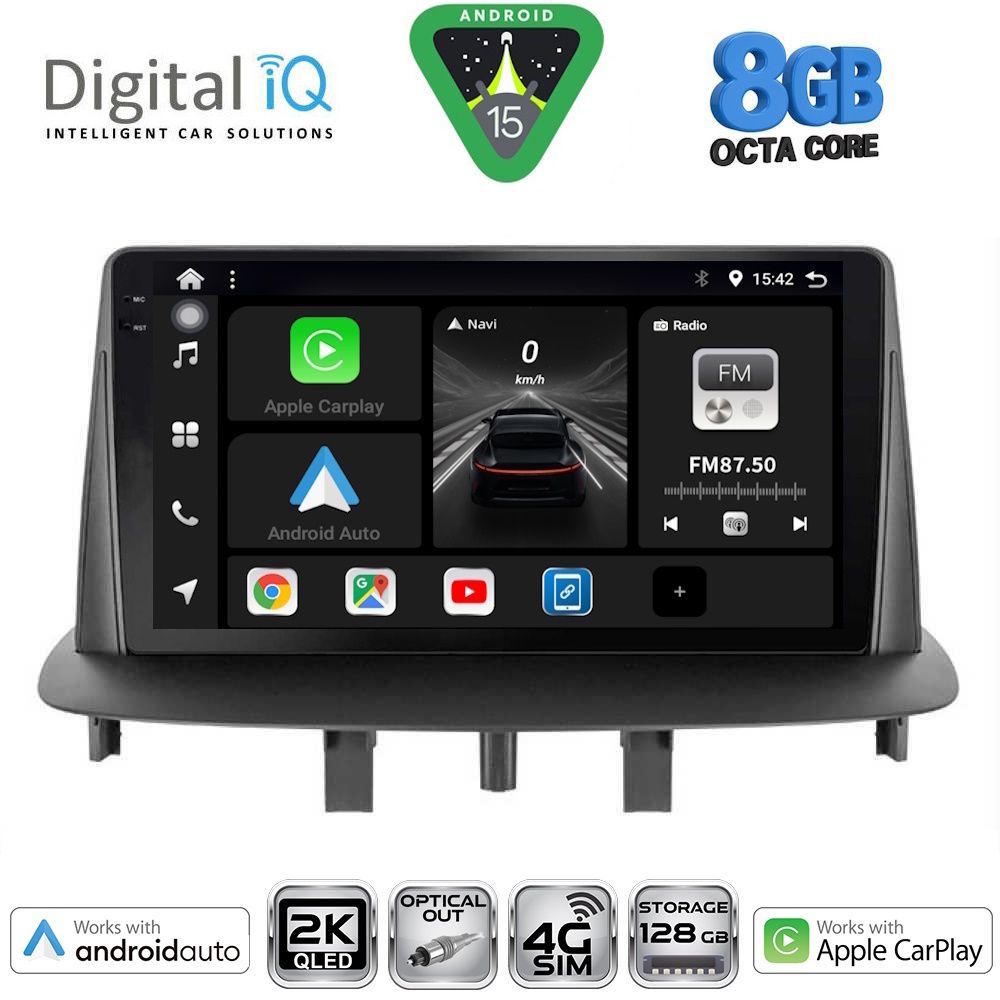 Βλησαρούλης Car Center - DIGITAL IQ BXK 20556_CPAA (9inc) MULTIMEDIA TABLET for RENAULT MEGANE 3 mod. 2009-2016