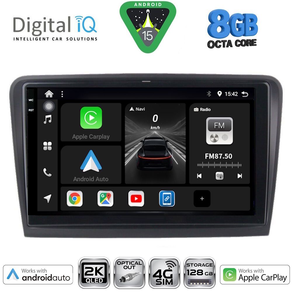 Βλησαρούλης Car Center - DIGITAL IQ BXK 20604_CPAA (10inc) MULTIMEDIA TABLET for SKODA SUPERB mod. 2008-2015