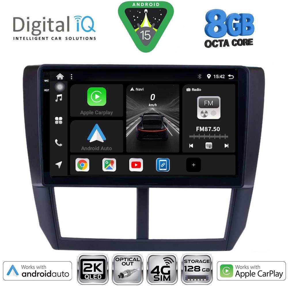 Βλησαρούλης Car Center - DIGITAL IQ BXK 20662_CPAA (9inc) MULTIMEDIA TABLET for SUBARU FORESTER - IMPREZA - XV mod. 2008-2013