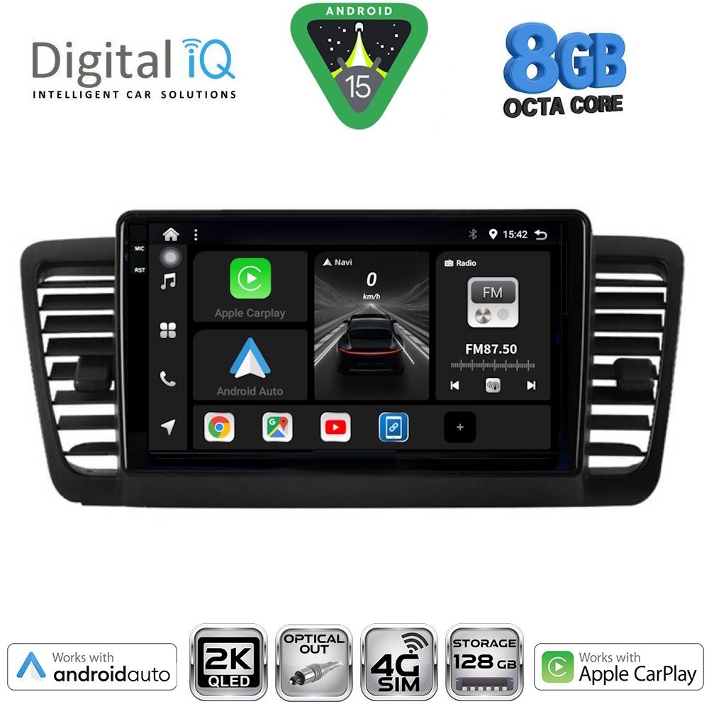 Βλησαρούλης Car Center - DIGITAL IQ BXK 20665_CPAA (9inc) MULTIMEDIA TABLET for SUBARU LEGACY - OUTBACK mod. 2002-2008