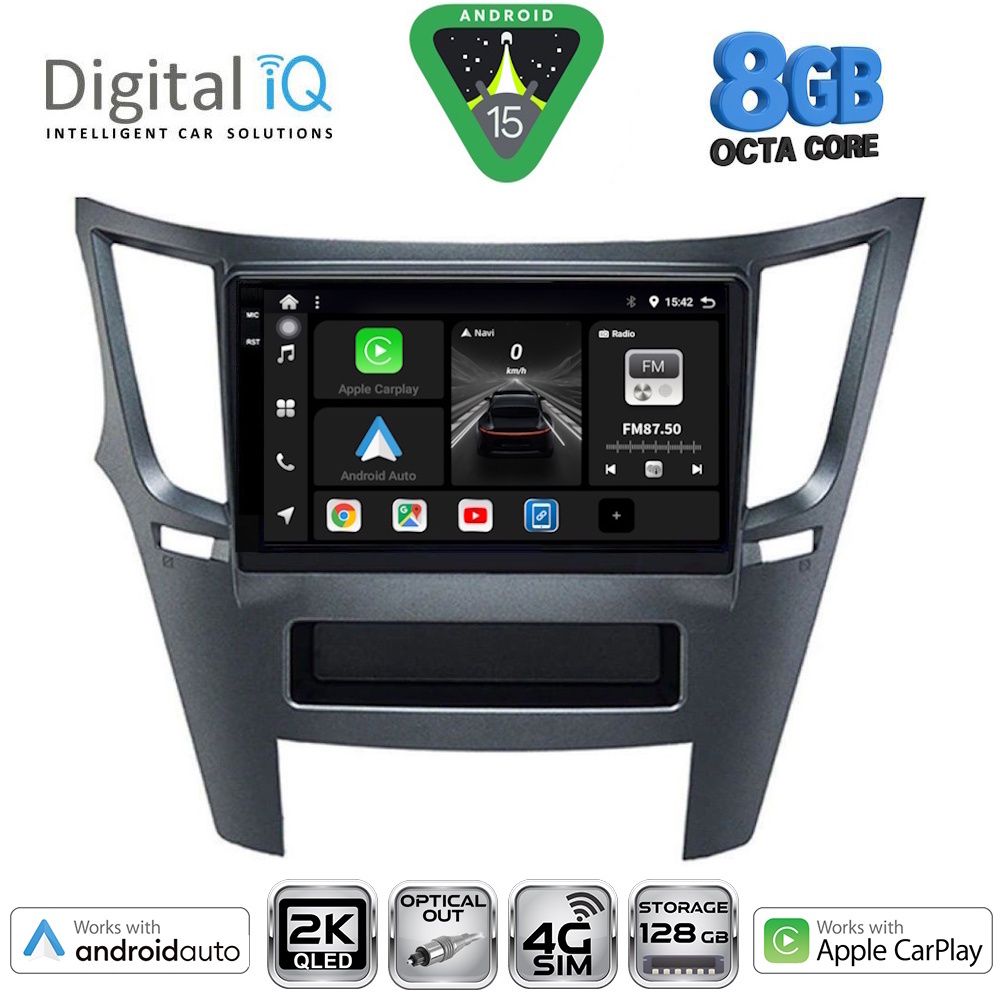 Βλησαρούλης Car Center - DIGITAL IQ BXK 20667_CPAA (9inc) MULTIMEDIA TABLET for SUBARU LEGACY - OUTBACK mod. 2009-2014