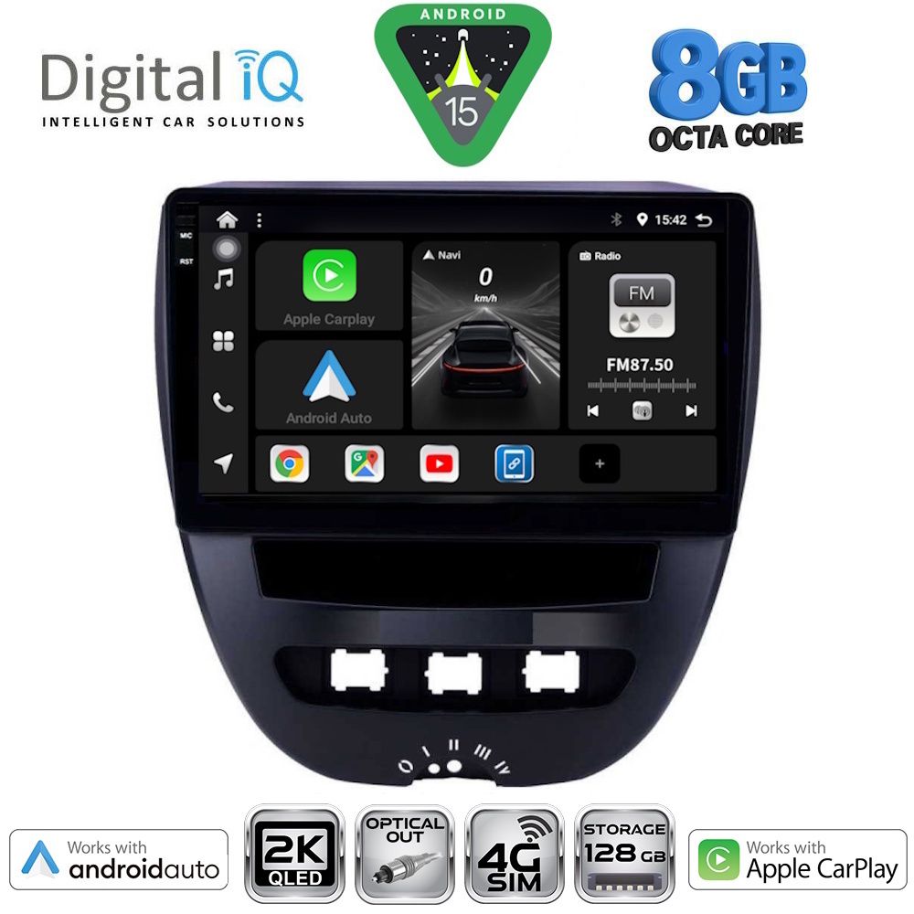 Βλησαρούλης Car Center - DIGITAL IQ BXK 20707_CPAA (10inc) MULTIMEDIA TABLET for CITROEN C1-PEUGEOT 107-TOYOTA AYGO mod. 2005-2014