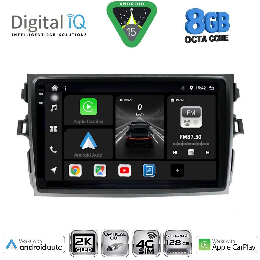 Βλησαρούλης Car Center - DIGITAL IQ BXK 20713_CPAA (9inc) MULTIMEDIA TABLET for TOYOTA COROLLA 4D mod. 2006-2012