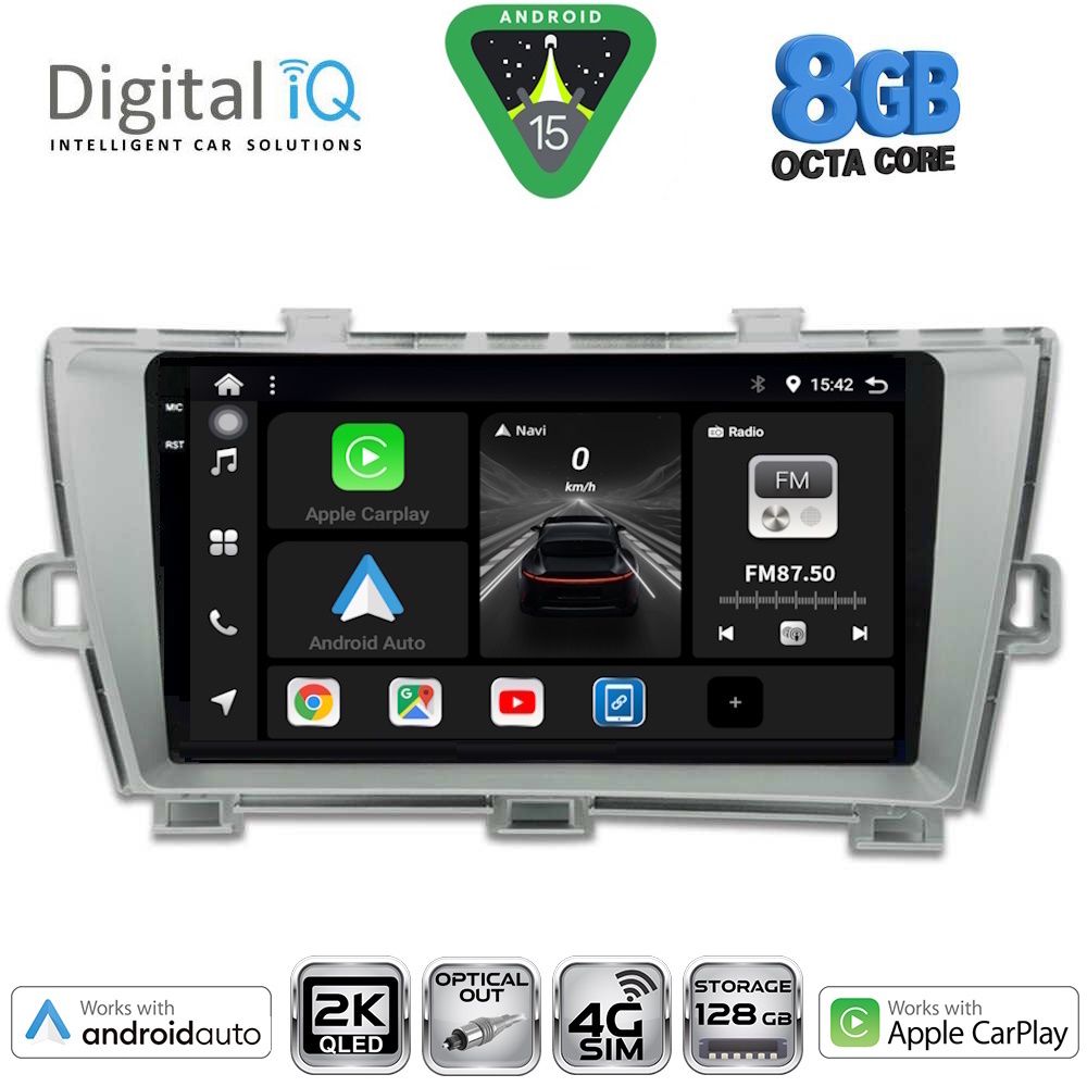 Βλησαρούλης Car Center - DIGITAL IQ BXK 20726_CPAA (9inc) MULTIMEDIA TABLET for TOYOTA PRIUS mod. 2009-2015