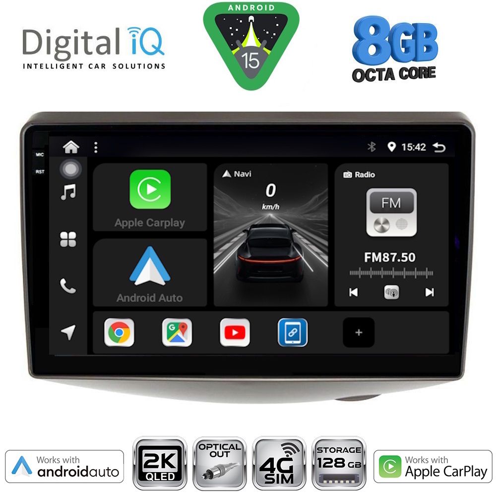 Βλησαρούλης Car Center - DIGITAL IQ BXK 20735_CPAA (9inc) MULTIMEDIA TABLET for TOYOTA YARIS mod. 1999-2006