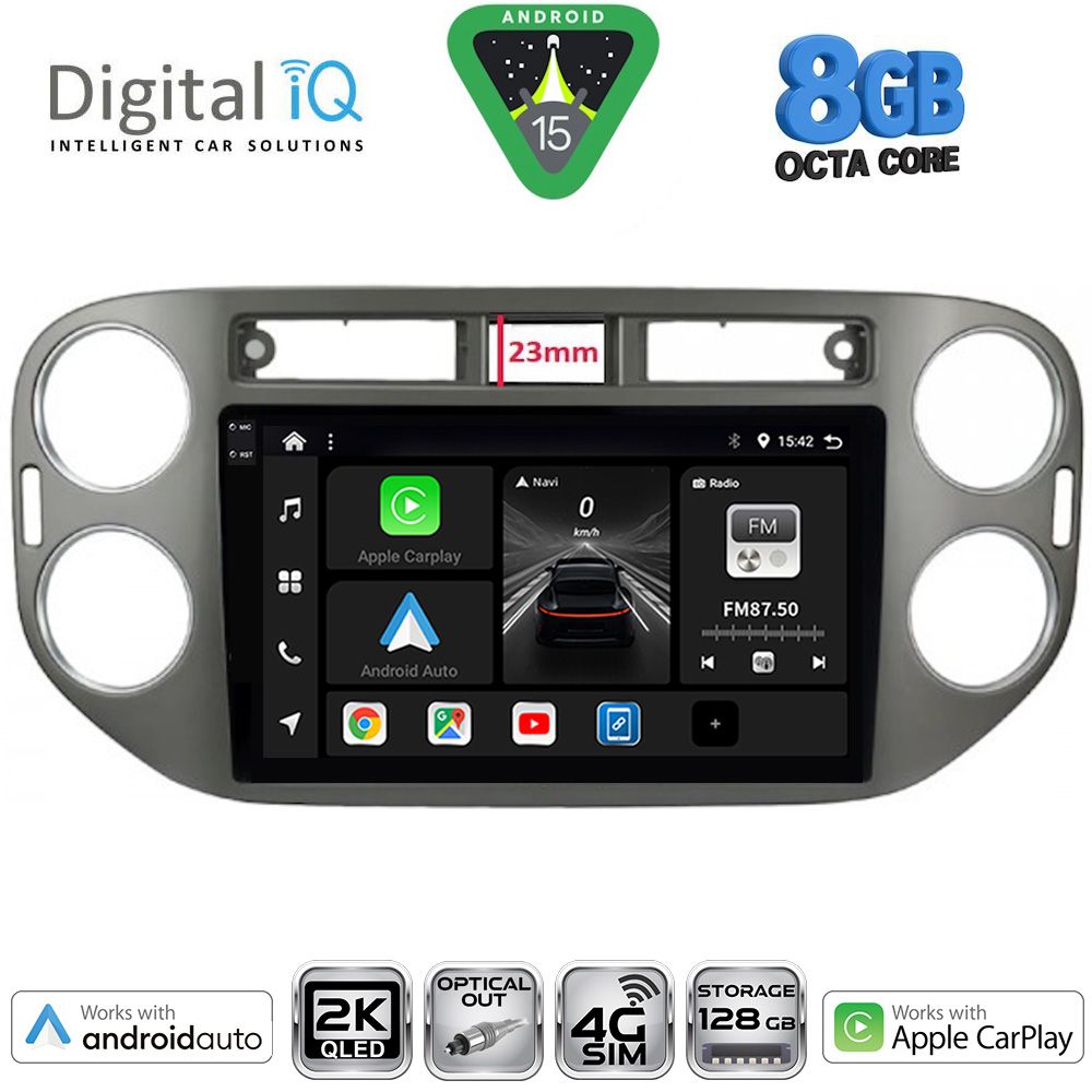 Βλησαρούλης Car Center - DIGITAL IQ BXK 20760GR_CPAA (9inc) MULTIMEDIA TABLET for VW TIGUAN mod. 2011-2016 (GREY)