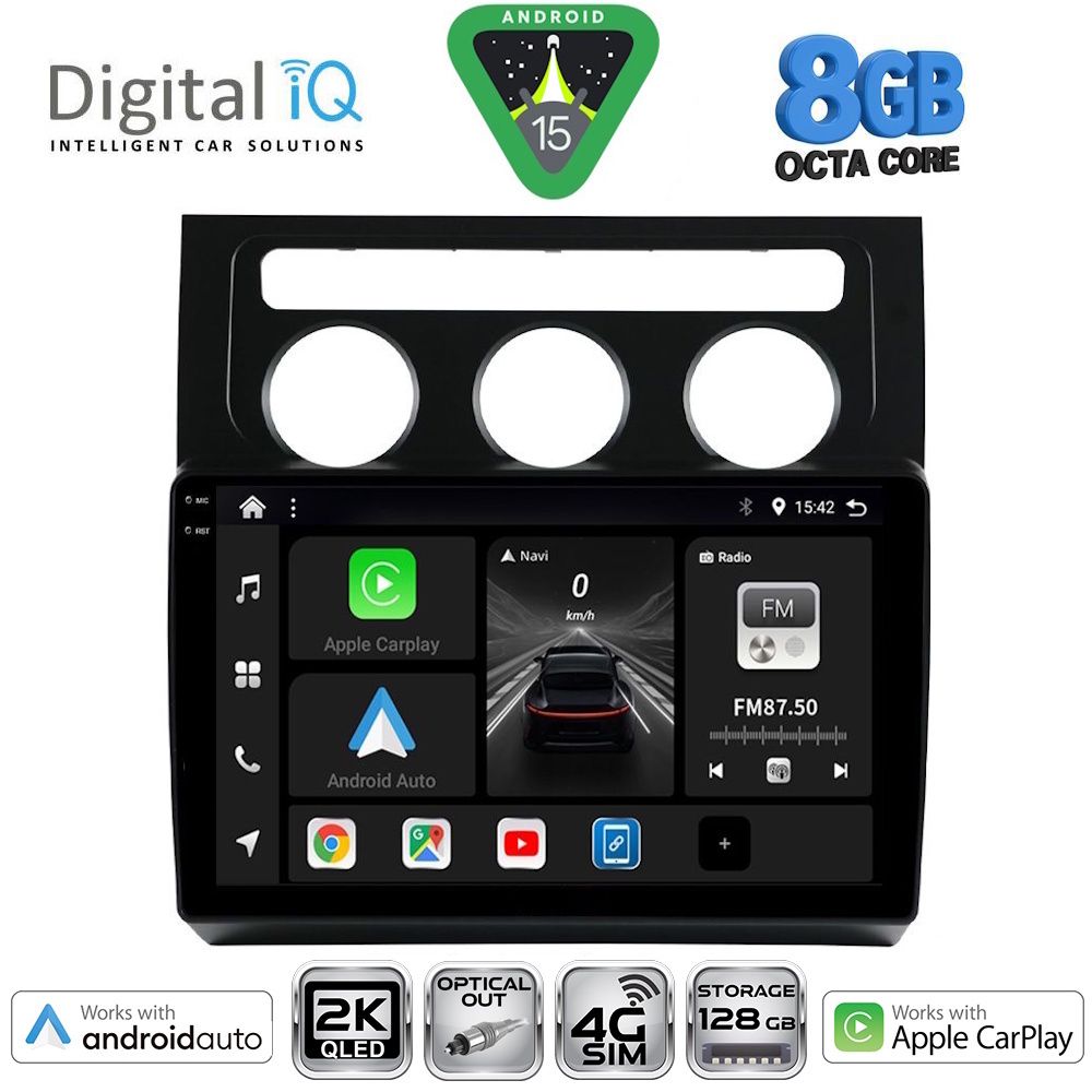 Βλησαρούλης Car Center - DIGITAL IQ BXK 20767_CPAA CLIMA (10inc) MULTIMEDIA TABLET for VW TOURAN mod. 2003-2010