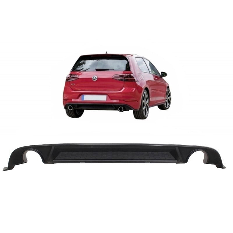 Βλησαρούλης Car Center - Diffuser Πίσω Προφυλακτήρα Για VW Golf VII (7) 13-17 GTI Με 2 Μονές Εξατμίσεις Δεξια & Αριστερά Από Abs Πλαστικό 1 Τεμάχιο
