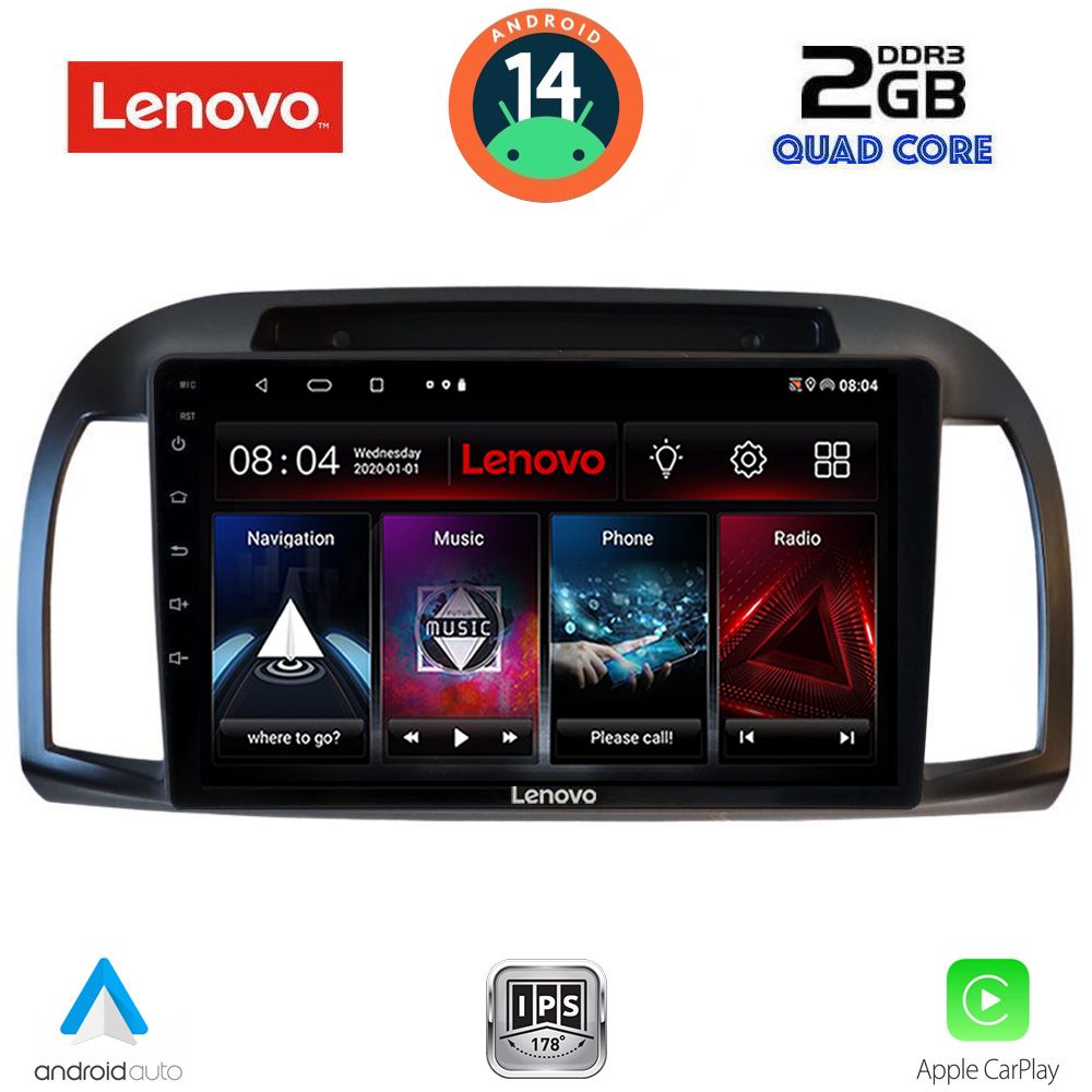 Βλησαρούλης Car Center - LENOVO LVD 2457BL_CPA (9inc) MULTIMEDIA TABLET for NISSAN MICRA K12 mod. 2002-2010 (BLACK)