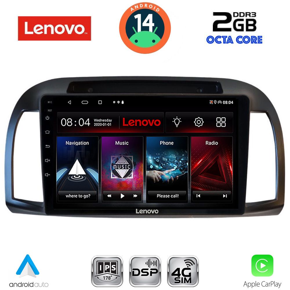 Βλησαρούλης Car Center - LENOVO LVF 5457BL_CPA (9inc) MULTIMEDIA TABLET for NISSAN MICRA K12 mod. 2002-2010 (BLACK)
