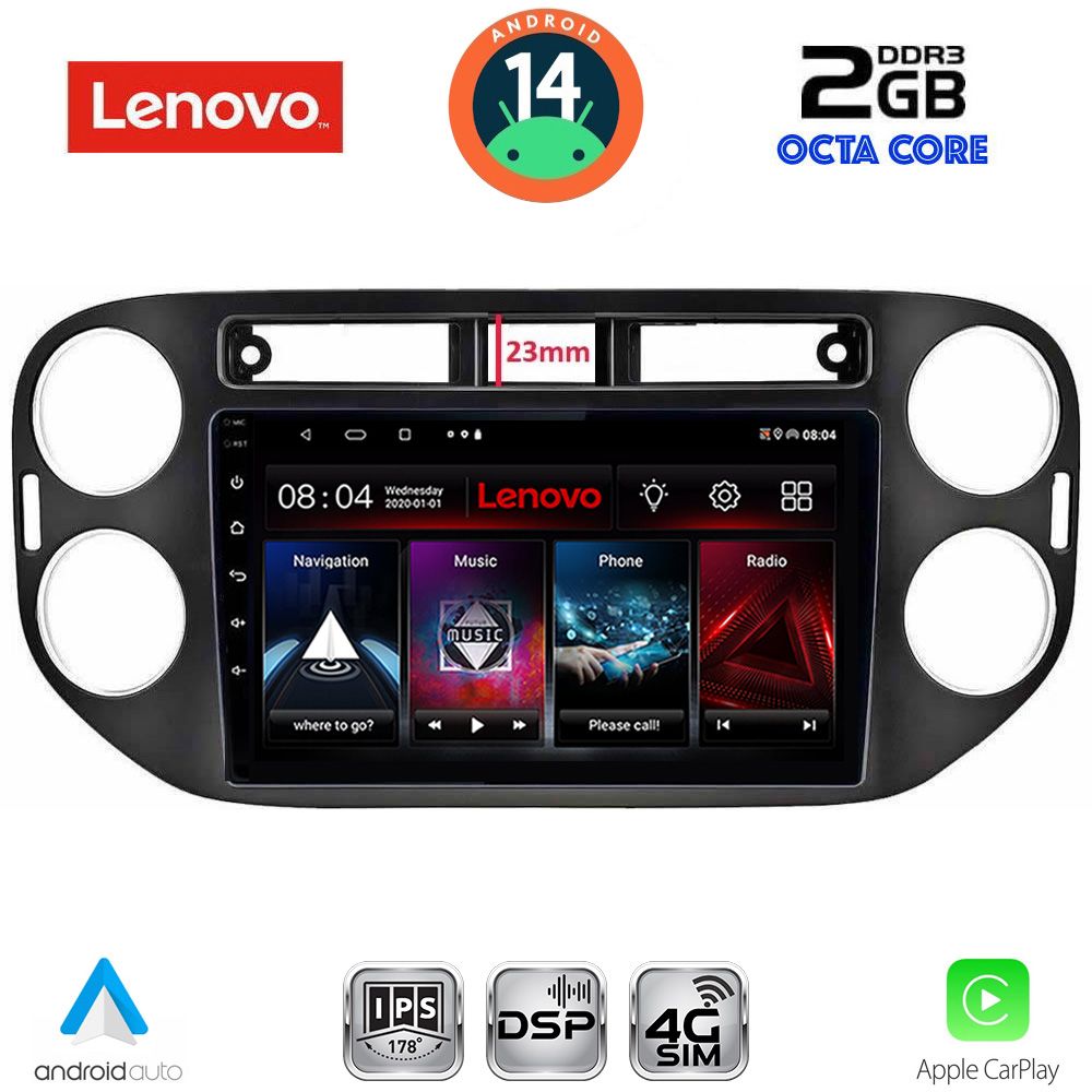 Βλησαρούλης Car Center - LENOVO LVF 5760BL_CPA (9inc) MULTIMEDIA TABLET for VW TIGUAN mod. 2011-2016 (BLACK)