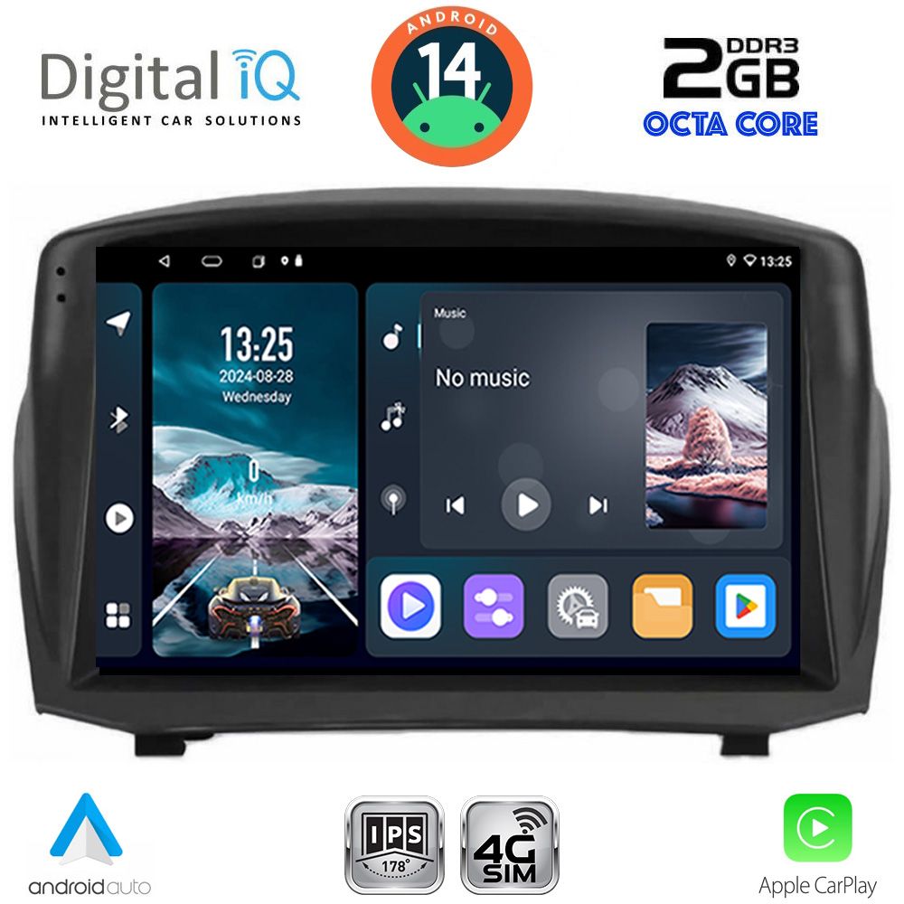 Βλησαρούλης Car Center - DIGITAL IQ RTG 4154B_CPA (9inc) MULTIMEDIA TABLET for FORD FIESTA mod. 2008-2017
