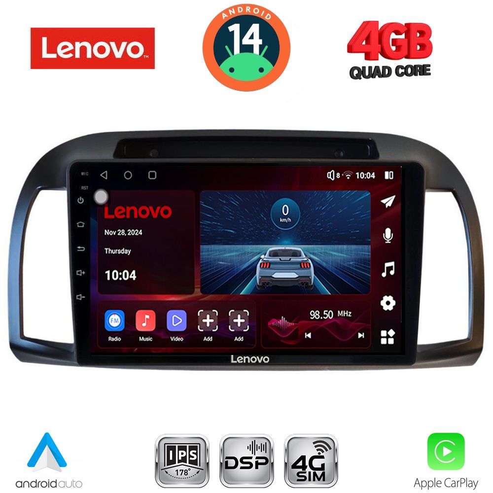 Βλησαρούλης Car Center - LENOVO SSV 8457BL_CPA (9inc) MULTIMEDIA TABLET for NISSAN MICRA K12 mod. 2002-2010 (BLACK)