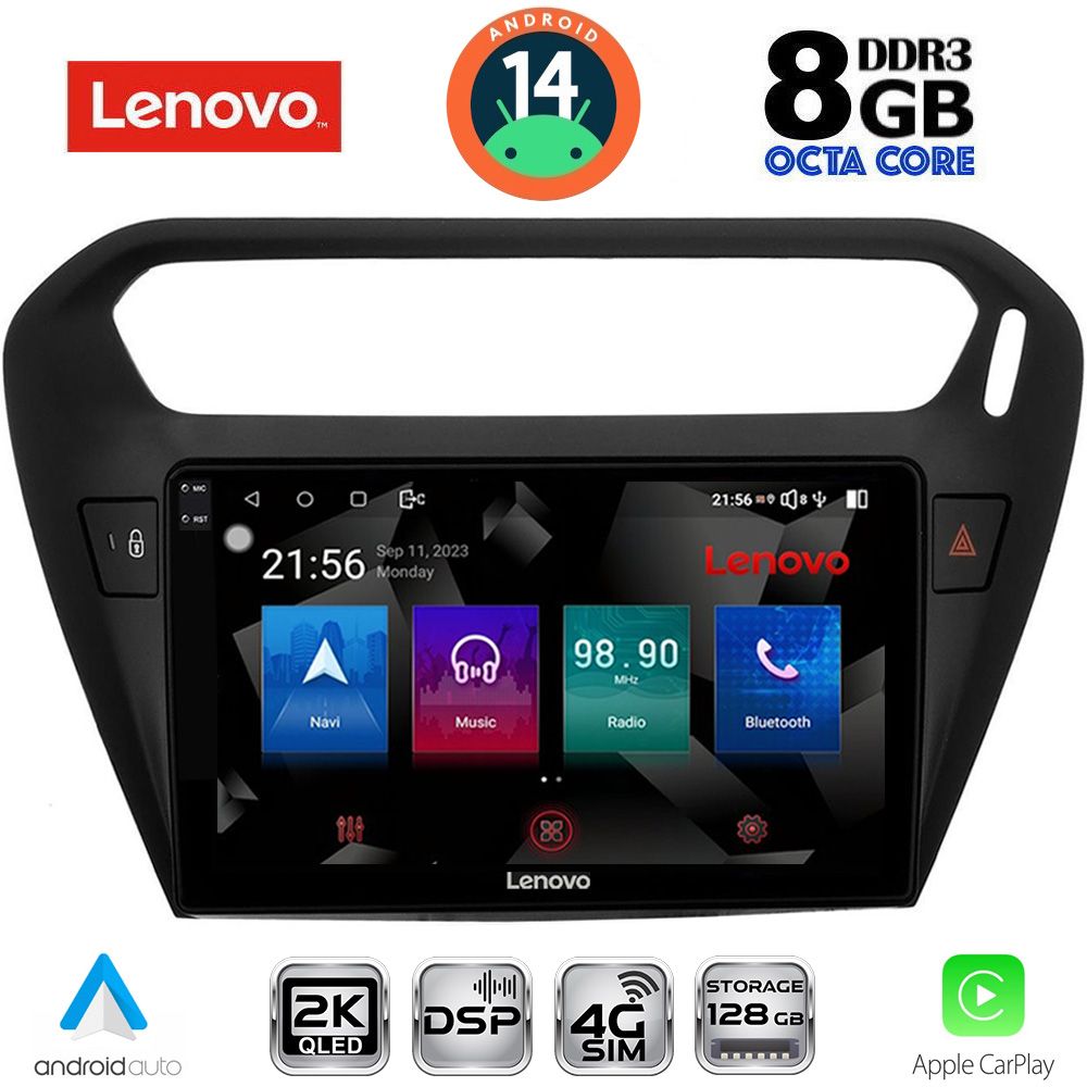 Βλησαρούλης Car Center - LENOVO SSW 10511BL_CPA (9inc) MULTIMEDIA TABLET for CITROEN ELYSEE – PEUGEOT 301 mod. 2013> (BLACK)
