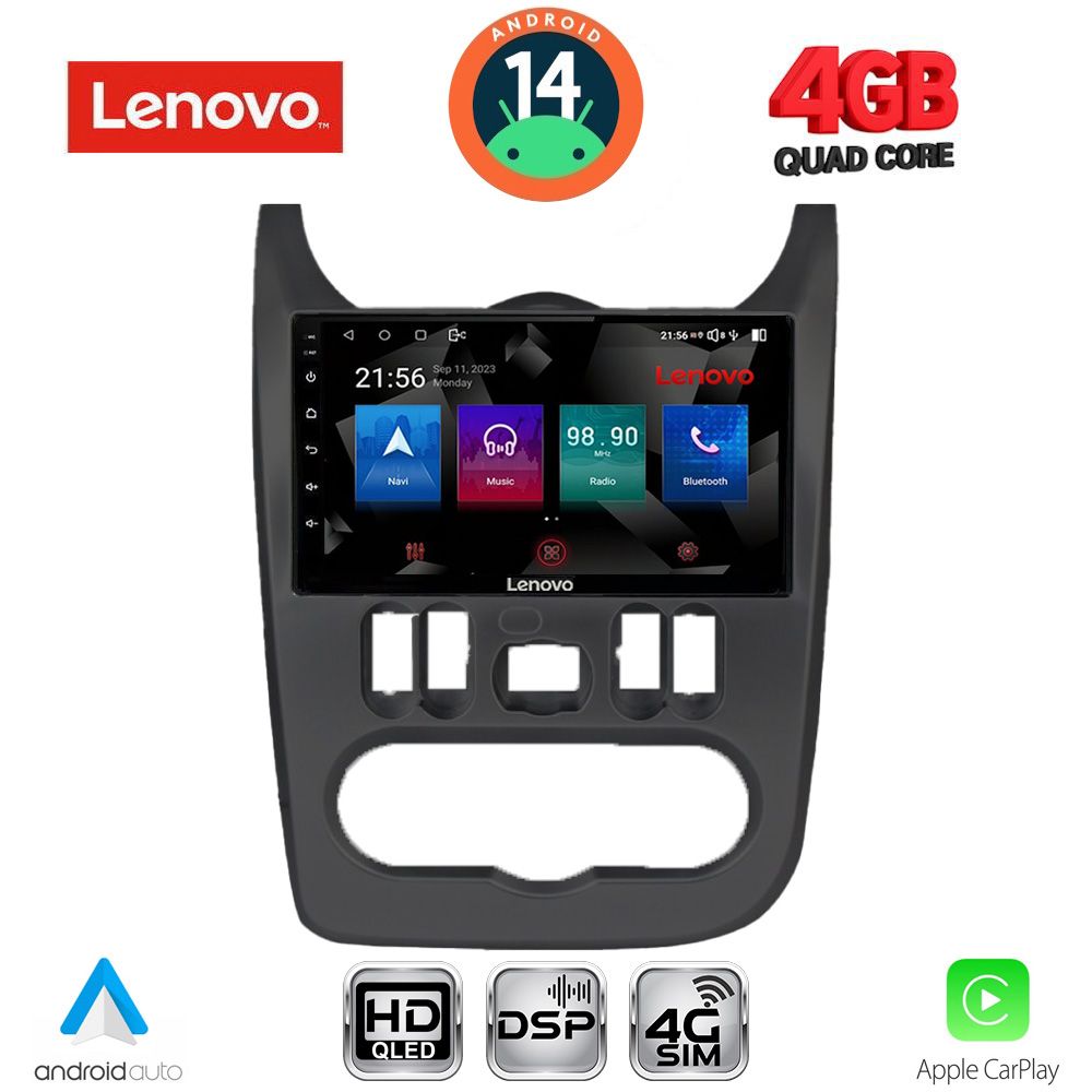 Βλησαρούλης Car Center - LENOVO SSX 9101BL_CPA (9inc) MULTIMEDIA TABLET for DACIA DUSTER – LOGAN – SANDERO mod. 2006-2012 (BLACK)
