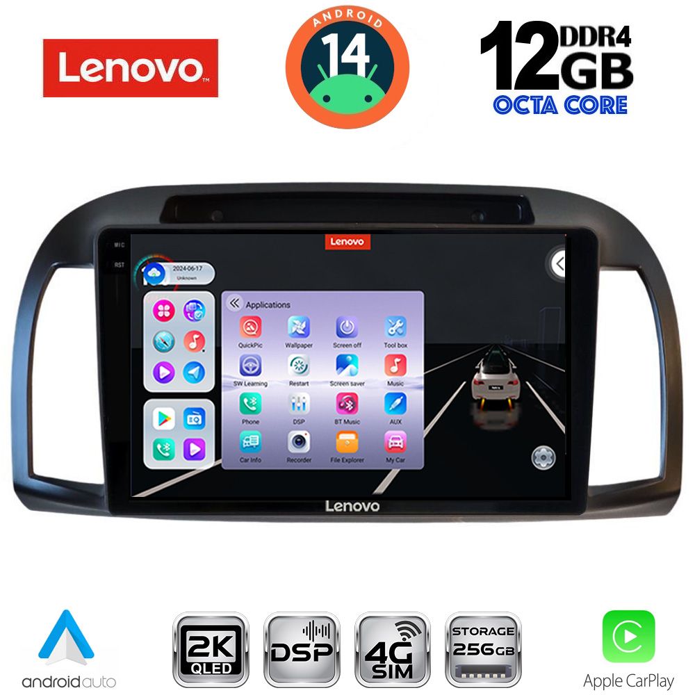 Βλησαρούλης Car Center - LENOVO SSZ 12457BL_CPA (9inc) MULTIMEDIA TABLET for NISSAN MICRA K12 mod. 2002-2010 (BLACK)