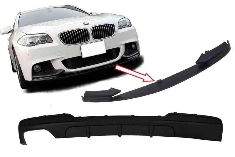 Βλησαρούλης Car Center - Air Diffuser and Front Bumper Spoiler Lip Package suitable for BMW F10 F11 5 Series (2011-2017) M-Performance Design