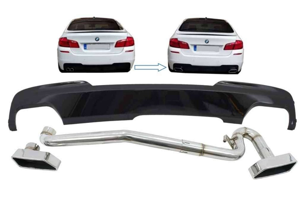 Βλησαρούλης Car Center - Air Diffuser Brilliant Black suitable for BMW 5 Series F10 (2011-2017) M-Technik 550i Design with Exhaust System
