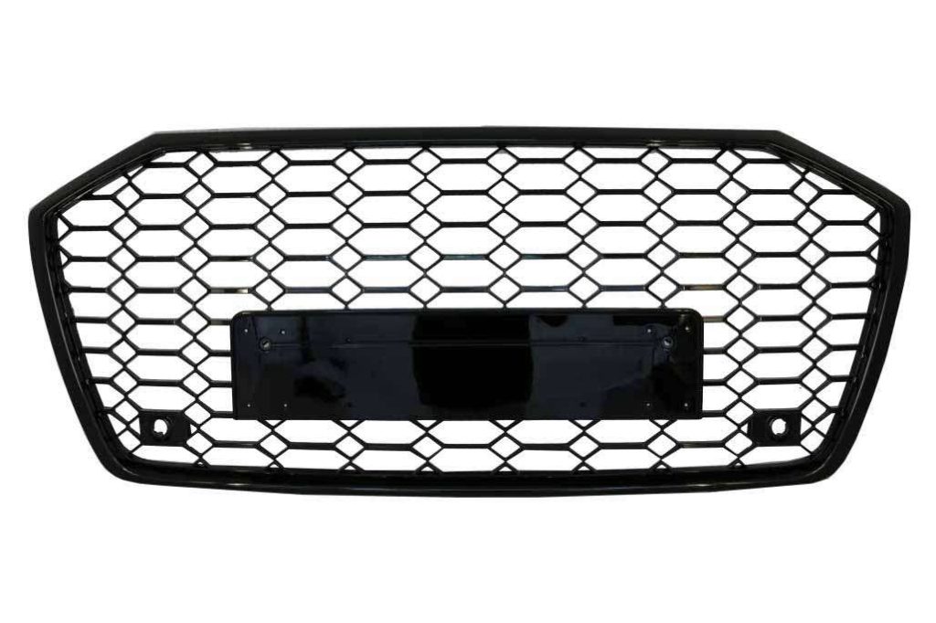 Βλησαρούλης Car Center - Badgeless Central Grille suitable for Audi A6 C8 4K (2018-up) RS6 Design Piano Black