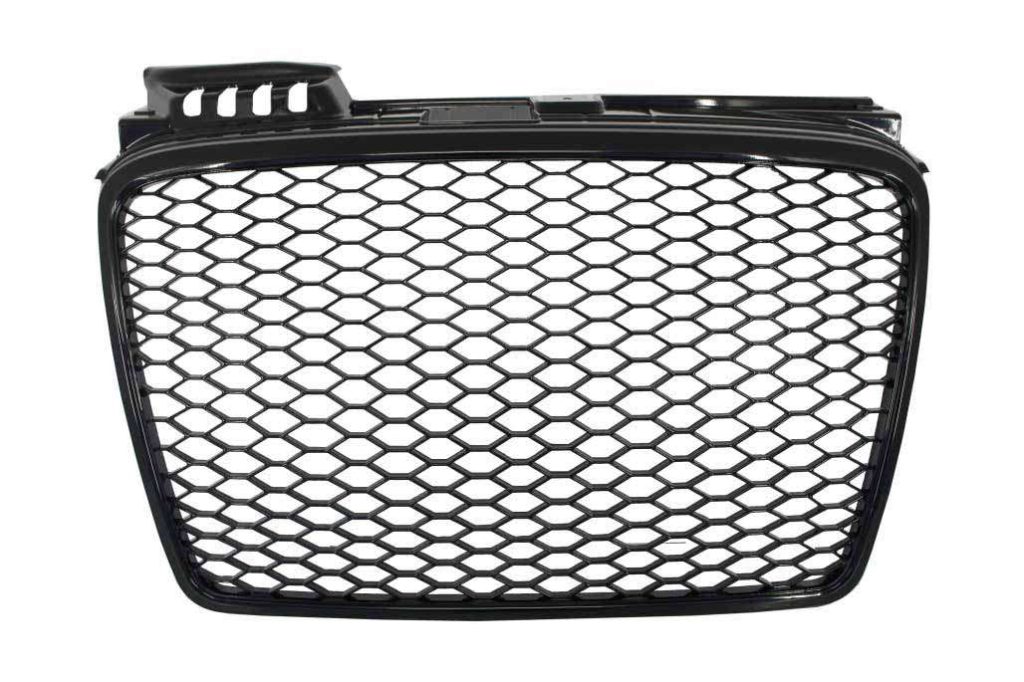 Βλησαρούλης Car Center - Badgeless Front Grille suitable for Audi A4 B7 (2004-2008) RS4 Piano Black