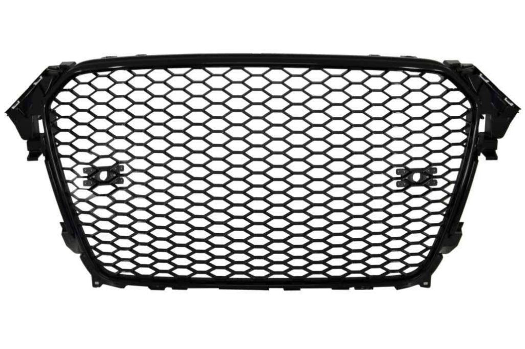 Βλησαρούλης Car Center - Badgeless Front Grille suitable for Audi A4 B8 Facelift (2012-2015) RS Design Piano Black With and Without PDC