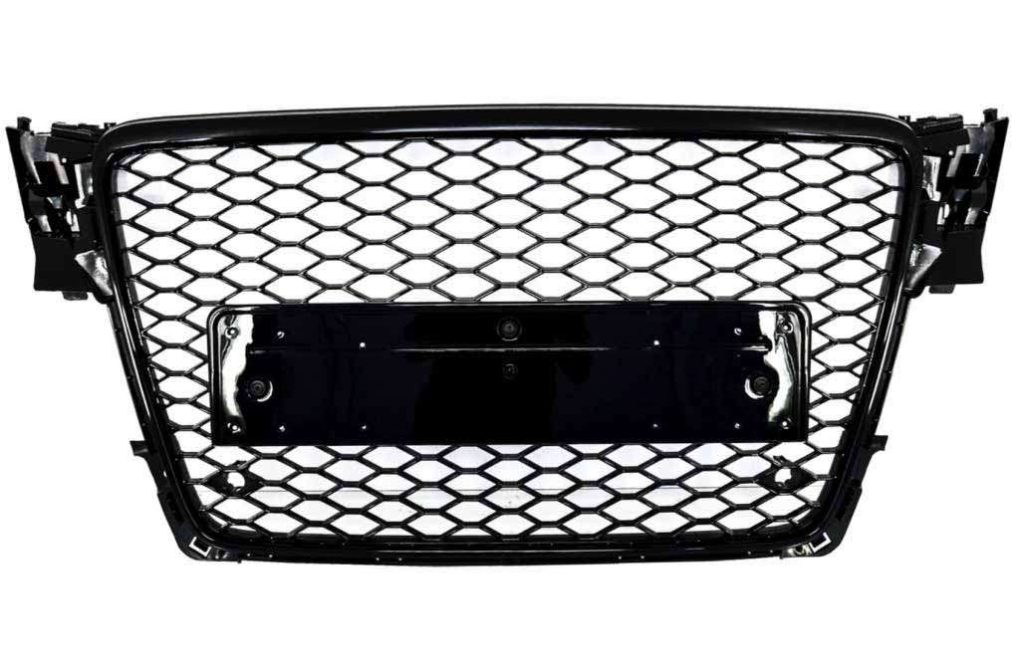 Βλησαρούλης Car Center - Badgeless Front Grille suitable for Audi A4 B8 (2008-2011) RS4 Design Piano Black